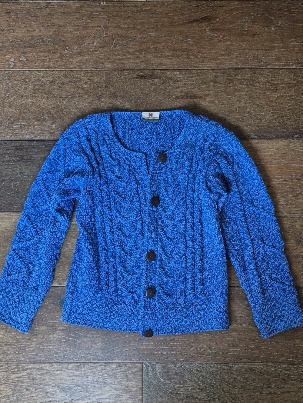 Carraigdonn 100% Wool Deep Blue Knit Sweater